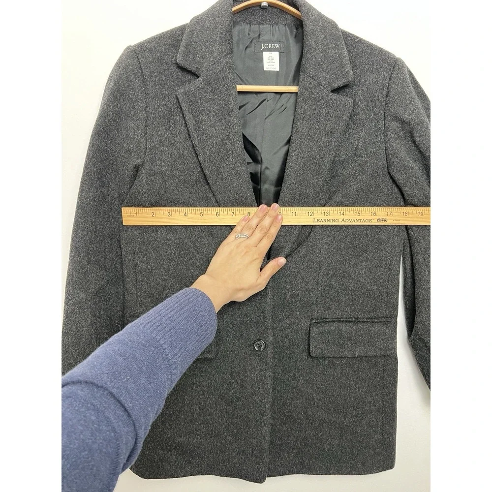J.‎ Crew Somerset Blazer Charcoal Gray 80% Wool Jacket Size 6P